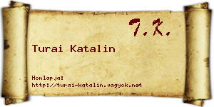 Turai Katalin névjegykártya